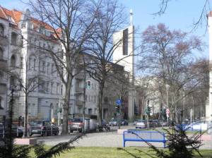 Rubensstraße, St. Konrad-Kirche (2013) Rubensstraße, Berlin-Schöneberg, Zwischen A103 und der Thorwaldsenstraße
