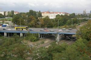 Kolonnenbrücke (2009) Kolonnenbrücke, Berlin-Schöneberg, Schwerbelastungskörper, Geschichtsparcours