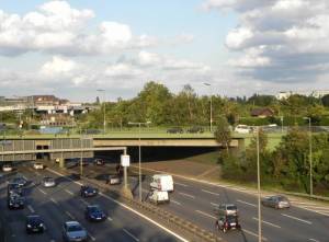  Hermann-Ganswindt-Brücke, Stadtbad Schöneberg, A100, Kleingartenanlagen und Sportstätten