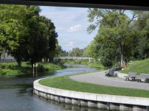 August-Wilhelm-Steg und Havelpromenade (2013) August-Wilhelm-Steg, Oranienburg, Havel, Havelpromenade, Schlosshafen